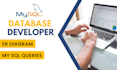 make erd write sql queries create database on mysql