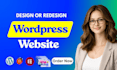 design eyecatching mordern wordpress website clone redesign website