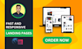 build responsive wordpress landing page design, elementor landing page
