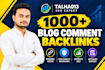 create high quality blog comment backlinks for SEO