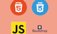 create a custom website with HTML, CSS, bootstrap and js