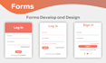 create a responsive forms,  landing page with PHP validation
