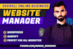 fix, update and maintain your site as a website manager
