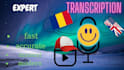 transcribe your text from an audio or video file in english or romanian
