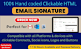 create custom clickable gmail and outlook HTML email signature