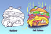 make a food ilustration mutant style
