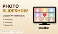create a photo slideshow video for wedding birthday or memorial