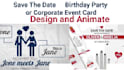 create animated invitation card for your wedding , birthdays or save the date