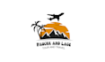 draw travel agency, adventure, tour, vacation logo design
