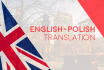 translate from English to Polish or Polish to English