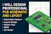 create high quality pcb design and layout in altium or kicad