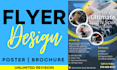 design your creative flyer, poster or brochure