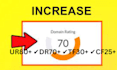 increase ahrefs DR tf 70 plus