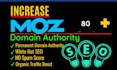 increase domain authority, moz da 70 plus