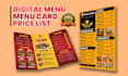 design digital menu, price list, menu card