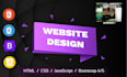 do website design html css bootstrap with php laravel django