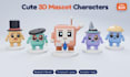 do 3d character modeling, cute 3d mascot design and blender 3d model