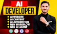 build ai website, ai chatbot or ai agent as ai developer