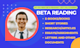be your book editor and beta reader