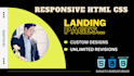 design  professional and responsive html css landing page