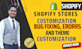 do custom shopify theme development fix any bugs, issues