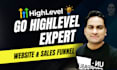 build gohighlevel websites,landing page, clickfunnel , ghl