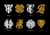 design initial monogram logo design lettermark