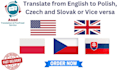 translate between english, polish, czech, slovak with native
