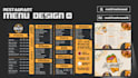 do impressive restaurant menu design, food menu