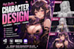 design 3d character for games, vrchat avatar vtuber