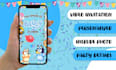 create bluey birthday invitation video, bluey party invitation