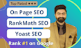 do wordpress on page SEO with yoast or rankmath plugin
