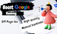 do monthly off page SEO service,manual high quality backlinks and guest posts