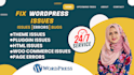 fix any wordpress issues or errors within 3 hours