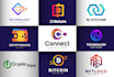 design minimal and modern nft, tech, web3, crypto, security, and startup logo