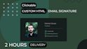 make a clickable HTML email signature outlook signature