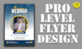 design professional business, webinar, and promotional flyers