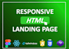 build a modern high converting landing pages for you