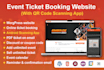 create event ticket website payment with qr code scanning