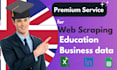 web scrape UK education companies databases, phone numbers, email addresses