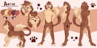 draw your furry or fursona reference sheet