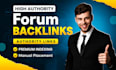 high da forum backlinks with authority white hat dofollow off page SEO services