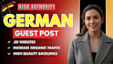 build high da quality dofollow german guest post seo backlinks via link building