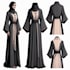 modern abaya flat design modestwear and techpack