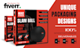 do custom product packaging design, box design and mailer box with 3d mockup