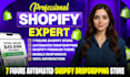 build an automated dropshipping shopify store or shopify website