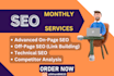 do white hat monthly SEO service with a backlinks package