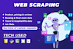 do web scraping, crawling, mining, web scraper, using nodejs
