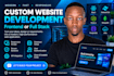 do custom website development as front end or full stack web developer