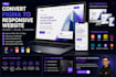 convert figma to react tailwind CSS responsive website